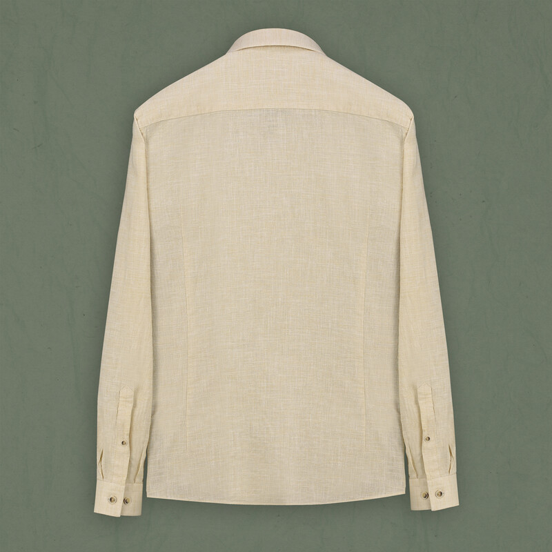 Goias Pamuk Keten Sarı Gömlek - INTERVIEW