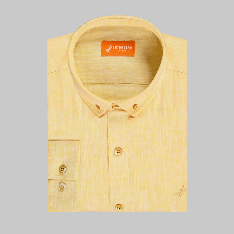 Goias Sarı Slim Gömlek - 4