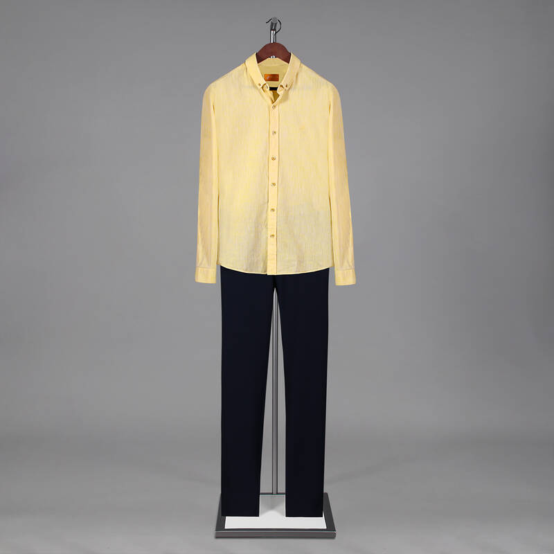 Goias Sarı Slim Gömlek - 5