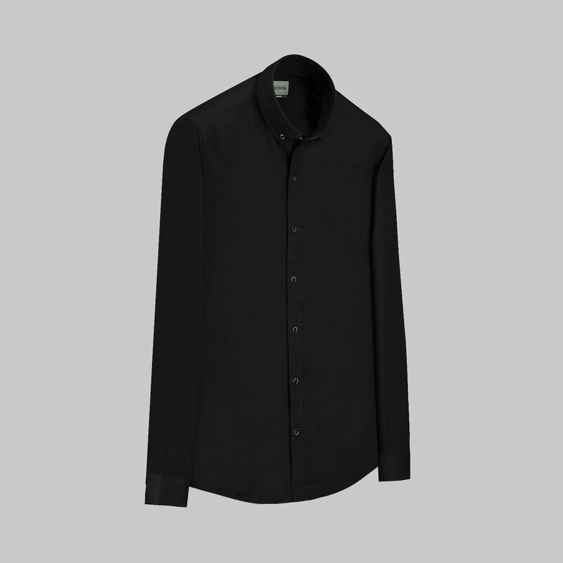 Goias Siyah Slim Gömlek 