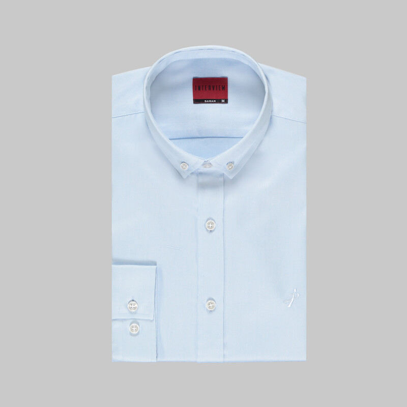 Goias Slim Fit Açık Mavi Gömlek - INTERVIEW