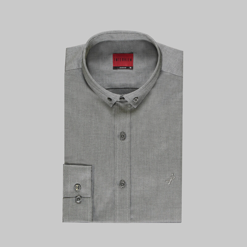 Goias Slim Fit Gri Gömlek - INTERVIEW