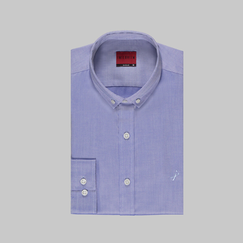 Goias Slim Fit Koyu Mavi Gömlek - INTERVIEW