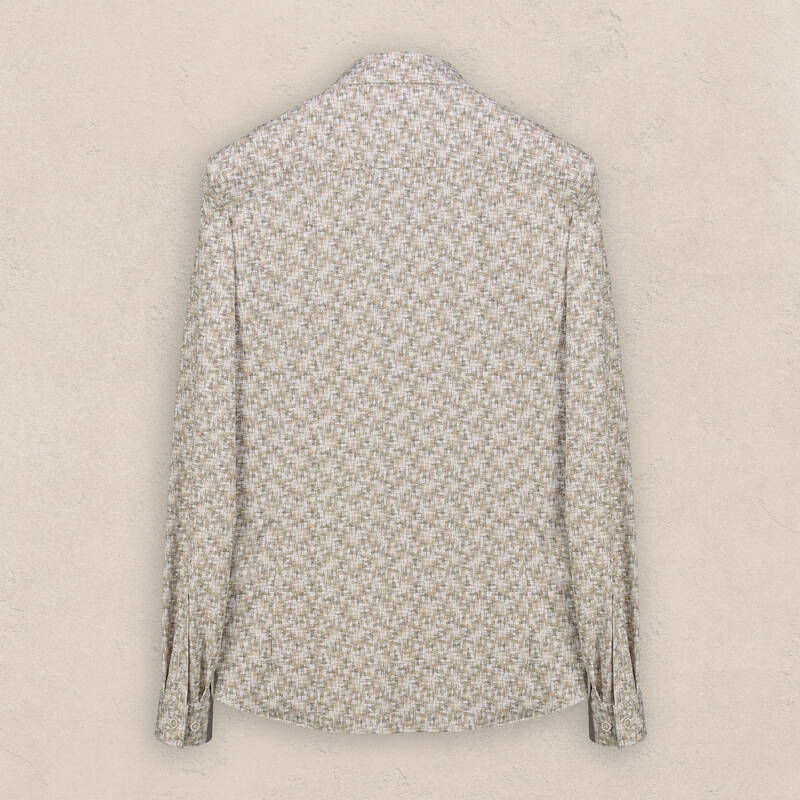 Goias Soho Düğmeli Yaka Açık Kahverengi Gömlek - 2