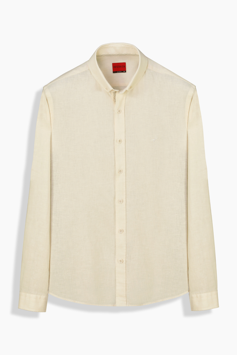 Goias Soho Açık Sarı Uzun Kol Gömlek - 1