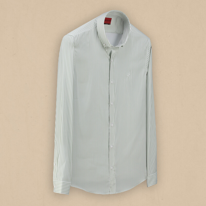 Goias Soho Açık Yeşil Çizgili Gömlek 