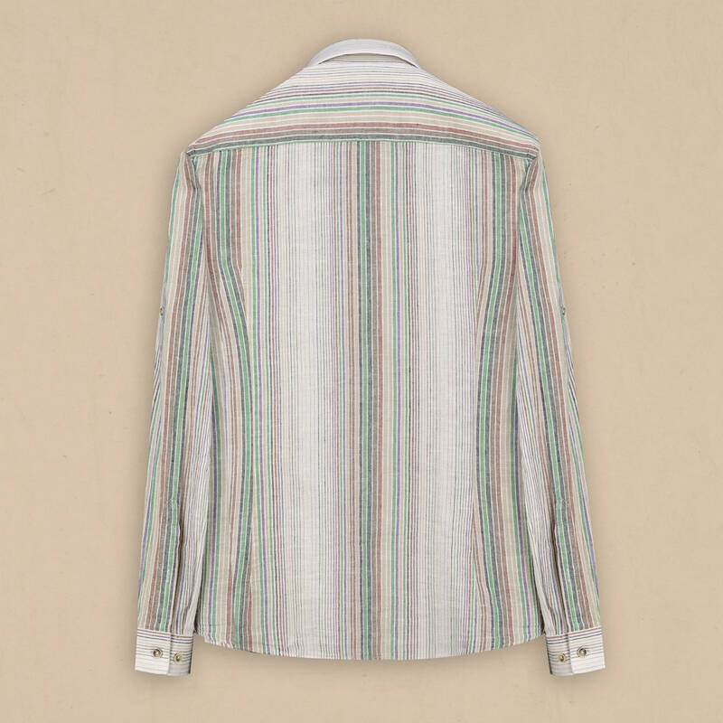 Goias Soho Pamuk Keten Kahverengi Gömlek - 3