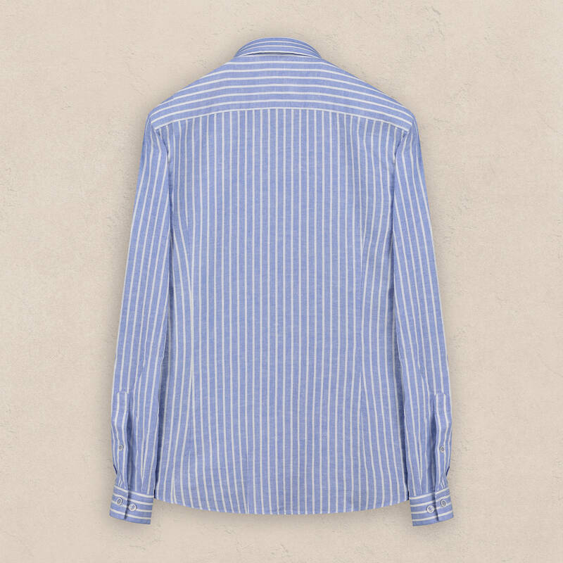 Goias Soho Çizgili Mavi Gömlek - 2