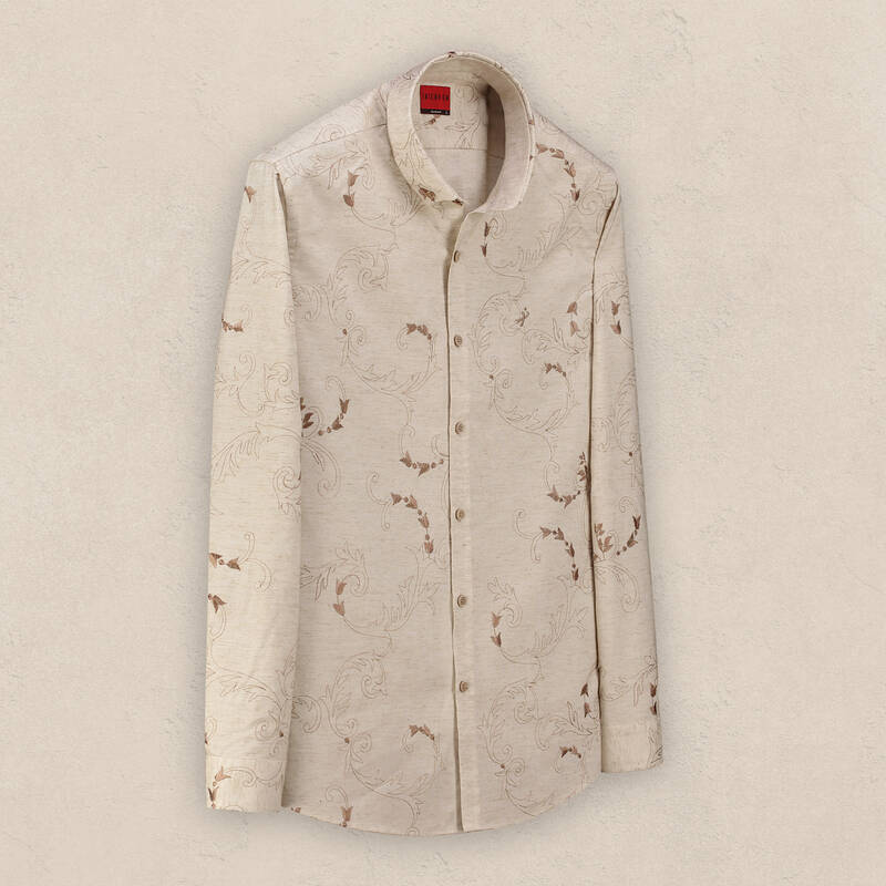 Goias Soho Desenli Bej Gömlek - 2