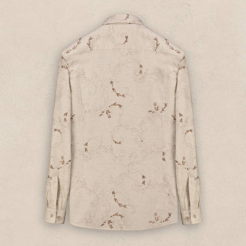 Goias Soho Desenli Bej Gömlek - 3