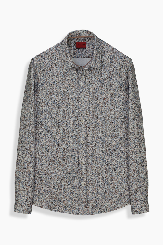 Goias Soho Desenli Kahverengi Gömlek 