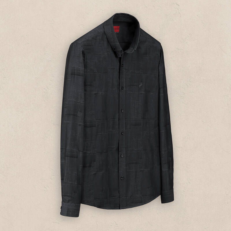 Goias Soho Desenli Siyah Gömlek - 1