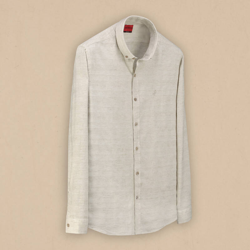 Goias Soho Dokulu Bej Gömlek - 2