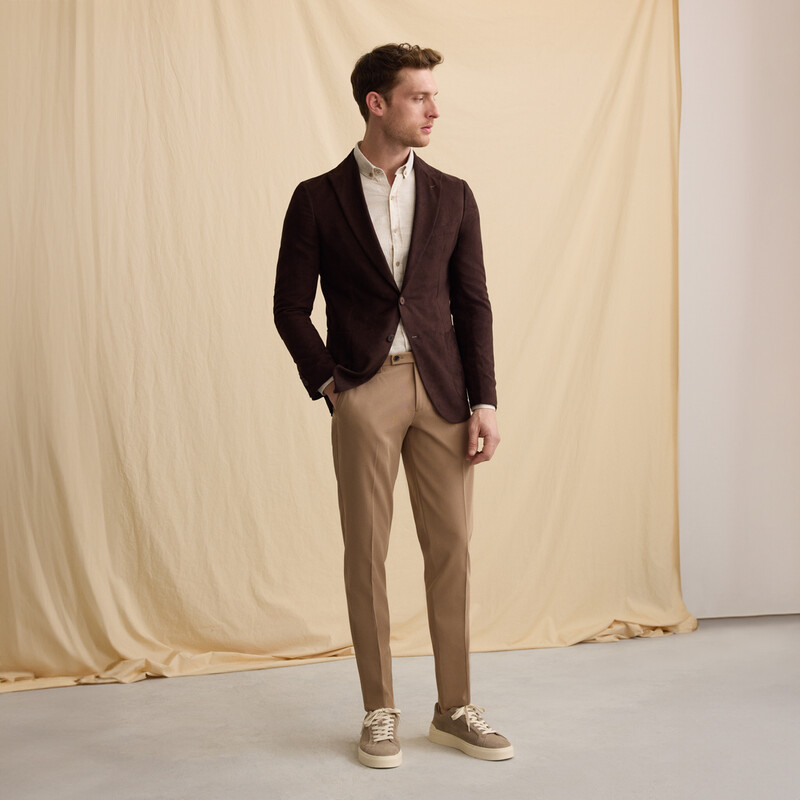 Goias Soho Dokulu Bej Gömlek 