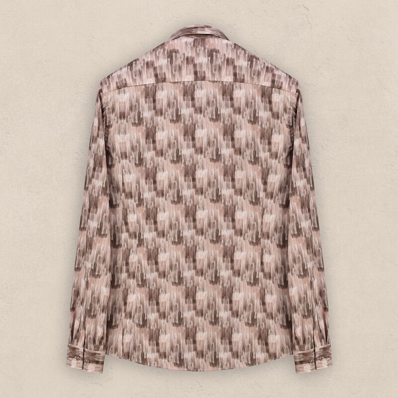 Goias Soho Uzun Kol Bordo Desenli Gömlek - INTERVIEW