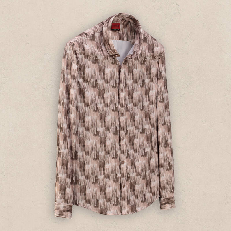 Goias Soho Uzun Kol Bordo Desenli Gömlek - 1