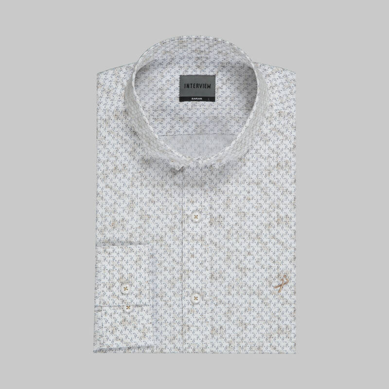 Goias Desenli Kahverengi Gömlek - 3