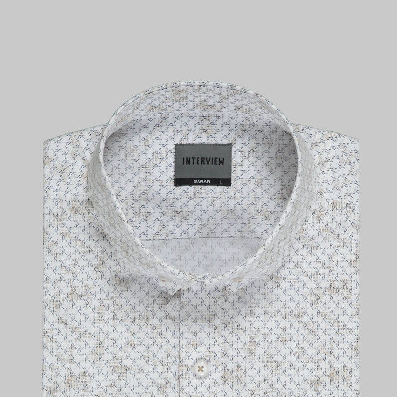 Goias Desenli Kahverengi Gömlek - 4