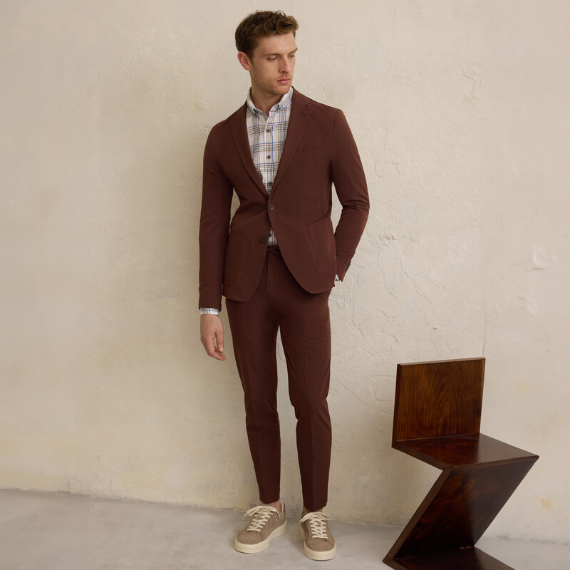 Goias Soho Kahverengi Kareli Gömlek 