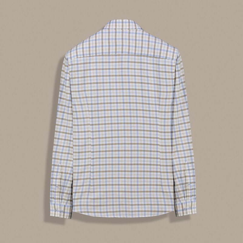 Goias Kareli Mavi Uzun Kol Gömlek - INTERVIEW