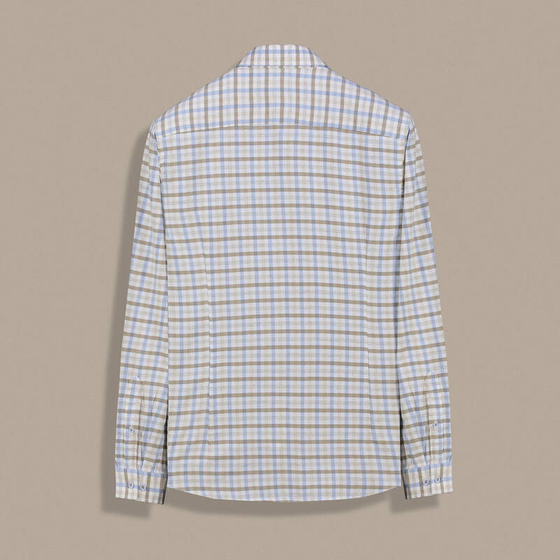 Goias Kareli Mavi Uzun Kol Gömlek - 2