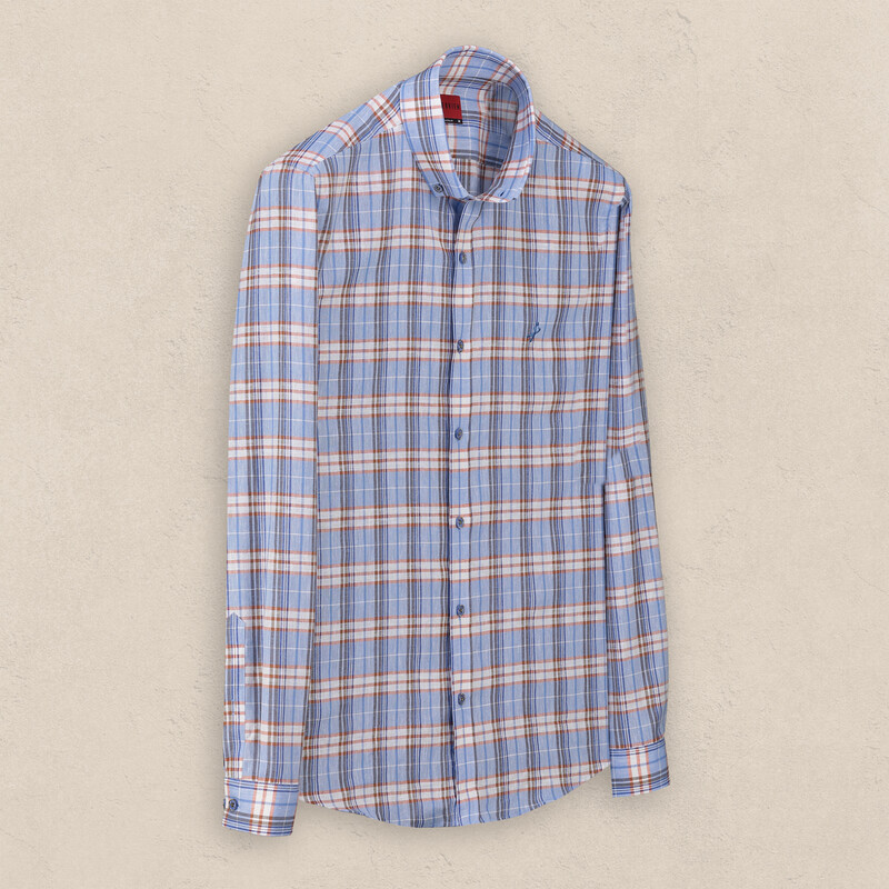 Goias Soho Kareli Mavi Gömlek 