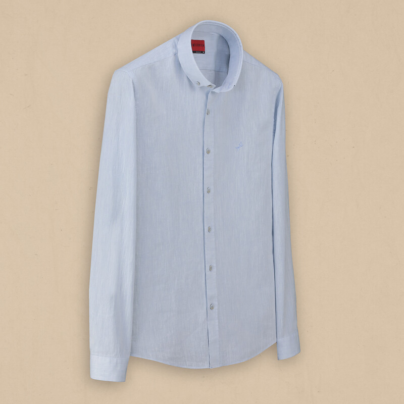 Goias Soho Uzun Kol Açık Mavi Gömlek 
