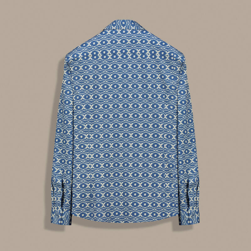 Goias Soho Uzun Kol Desenli Mavi Gömlek - 2