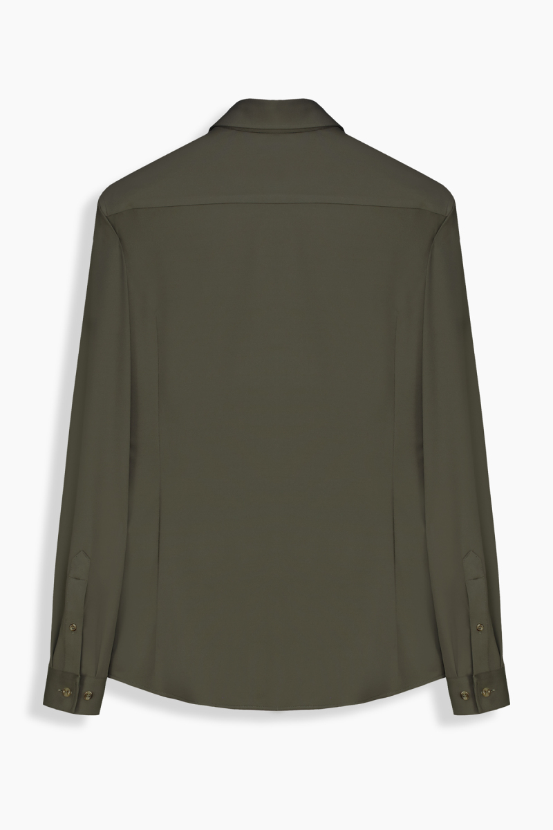 Goias Soho Uzun Kol Fitted Haki Gömlek - 2