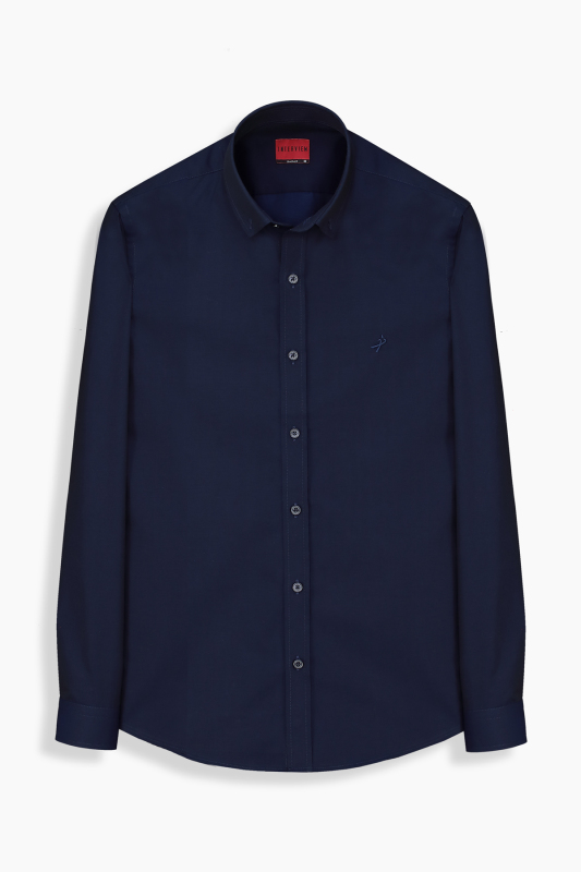 Goias Soho Uzun Kol Lacivert Gömlek 