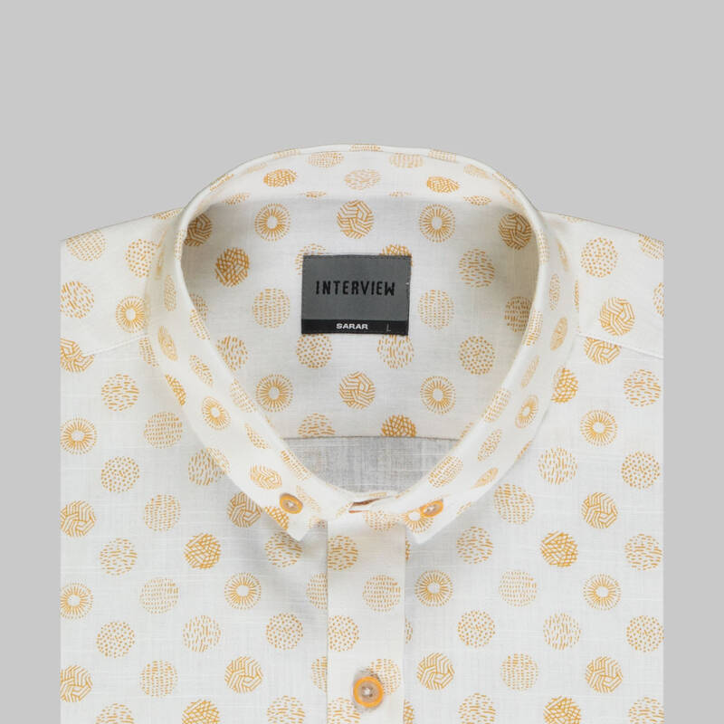 Goias Turuncu Desenli Gömlek - 4