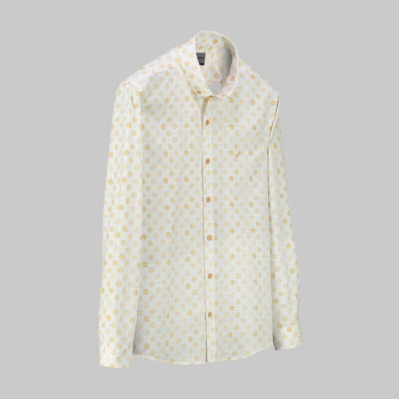 Goias Turuncu Desenli Gömlek - 1