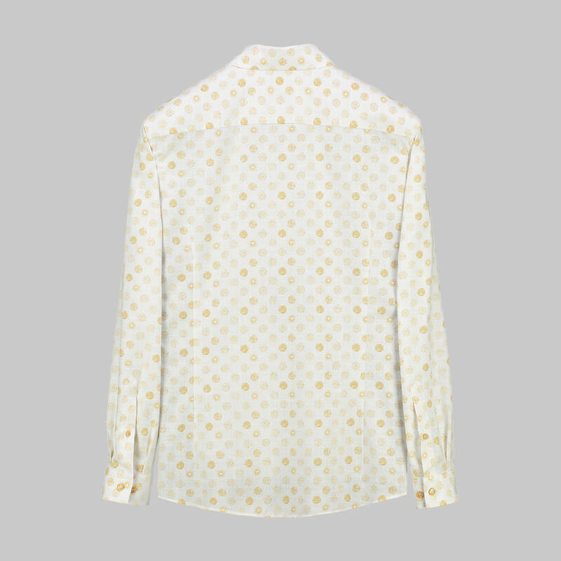 Goias Turuncu Desenli Gömlek - 2