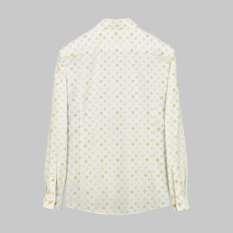 Goias Turuncu Desenli Gömlek - INTERVIEW