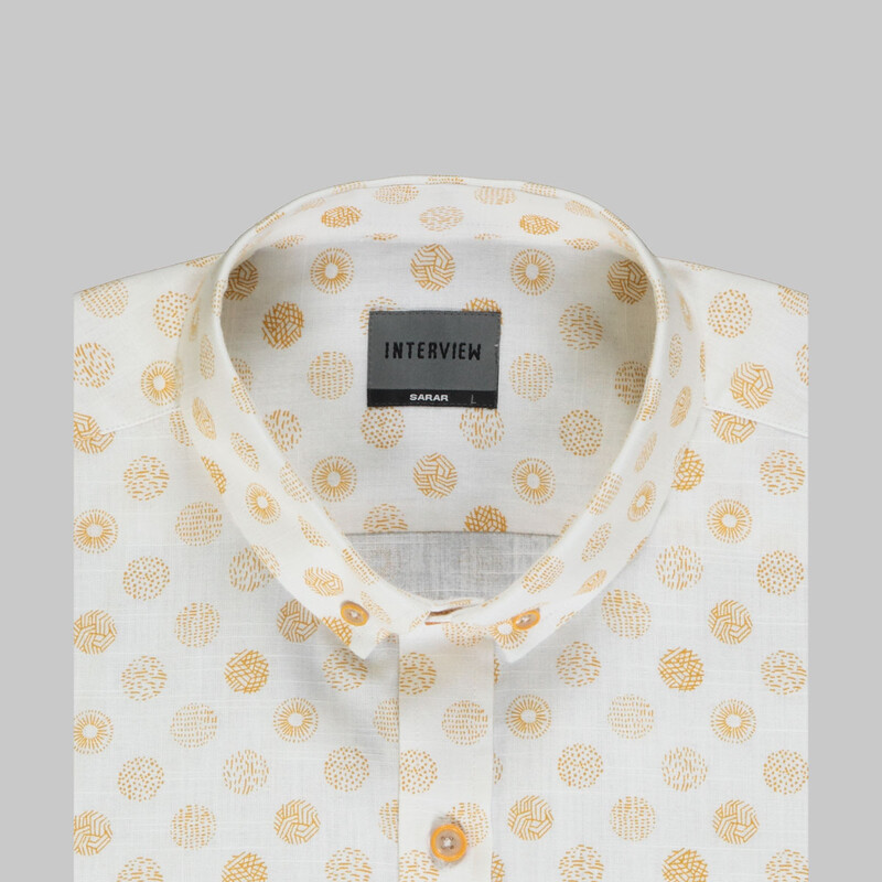 Goias Turuncu Desenli Gömlek - INTERVIEW