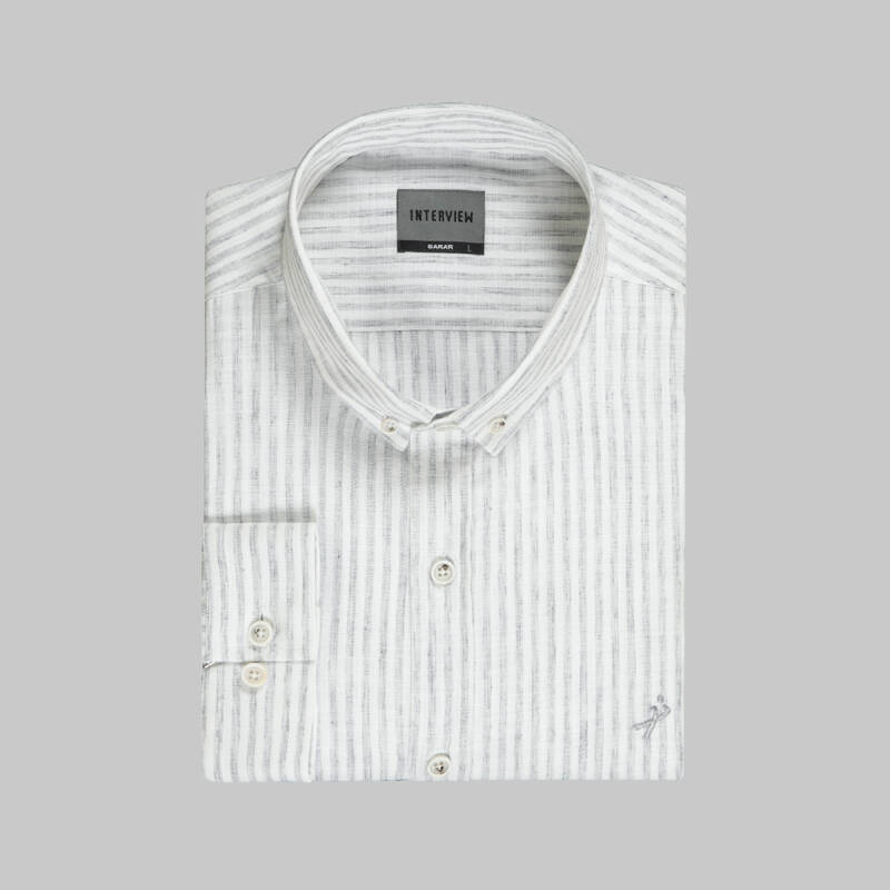 Goias Açık Gri Uzun Kol Slim Gömlek - 3