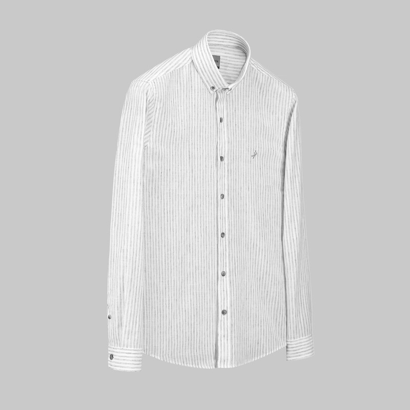 Goias Açık Gri Uzun Kol Slim Gömlek 