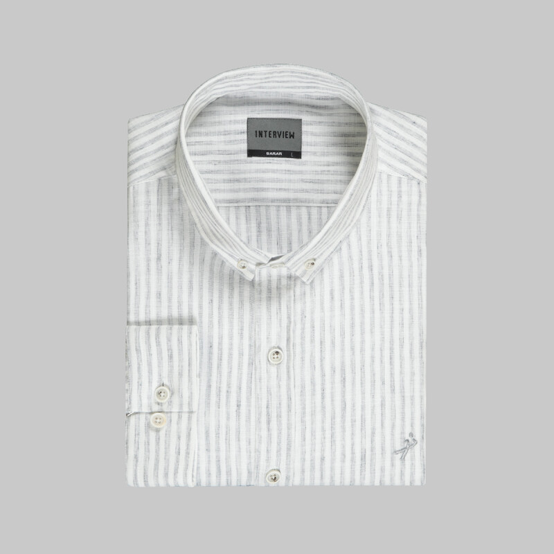 Goias Açık Gri Uzun Kol Slim Gömlek - INTERVIEW