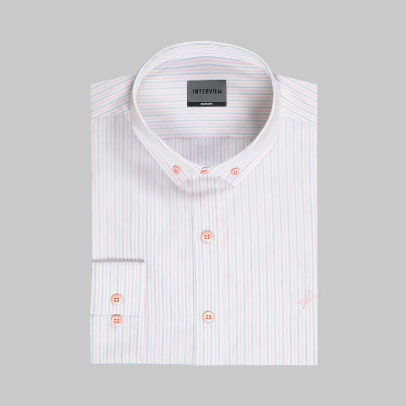 Goias Çizgili Pembe Gömlek - 3