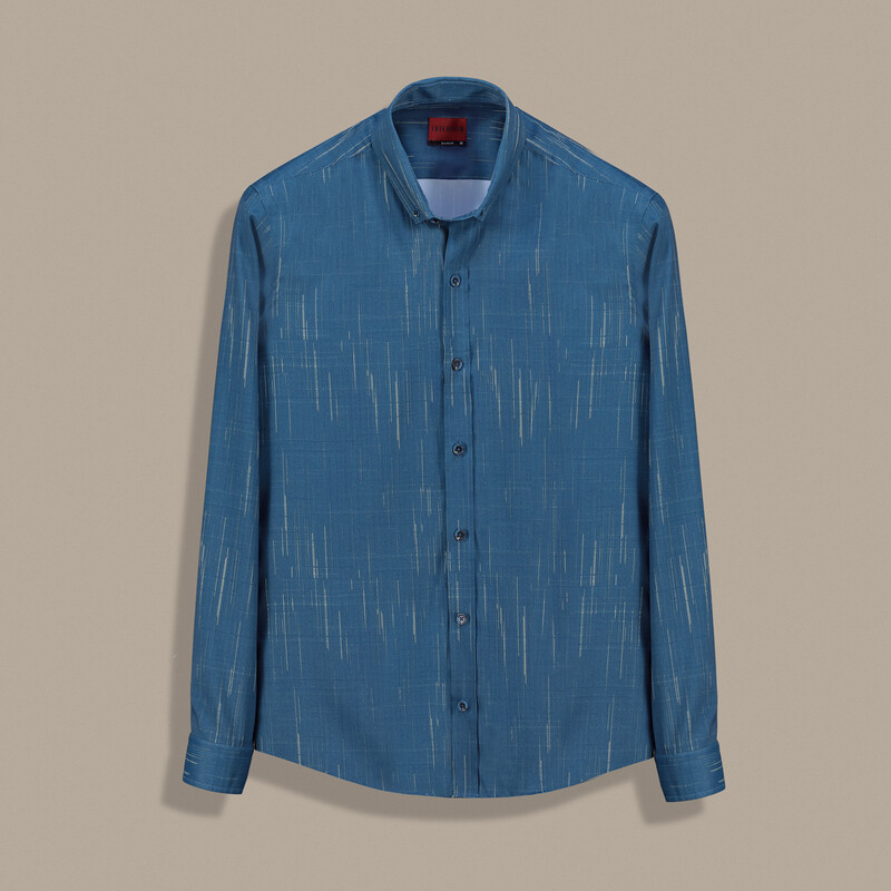 Goias Uzun Kol Desenli Yeşil Gömlek - INTERVIEW