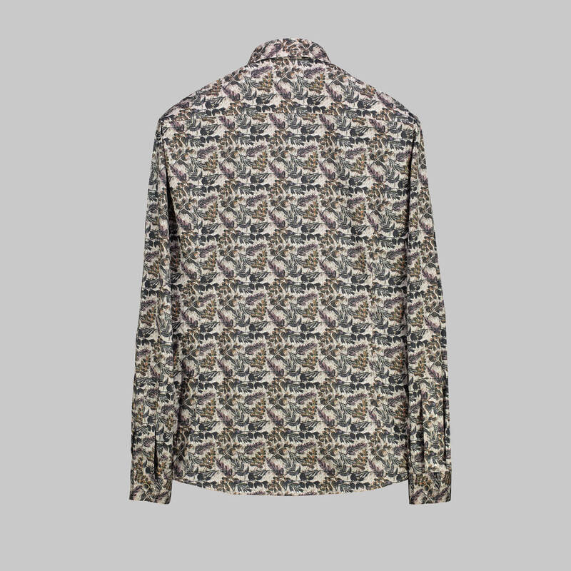 Uzun Kol Kahverengi Goias Desenli Gömlek - 2