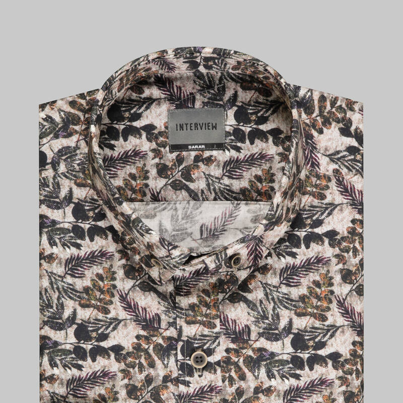 Uzun Kol Kahverengi Goias Desenli Gömlek - 4