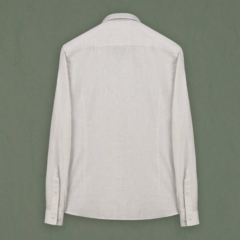 Goias Pamuk Keten Gri Gömlek - 2
