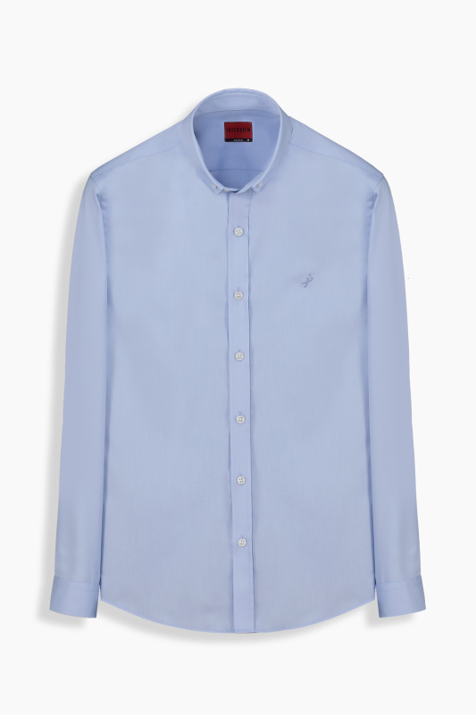 Goias Uzun Kol Koyu Mavi Gömlek 