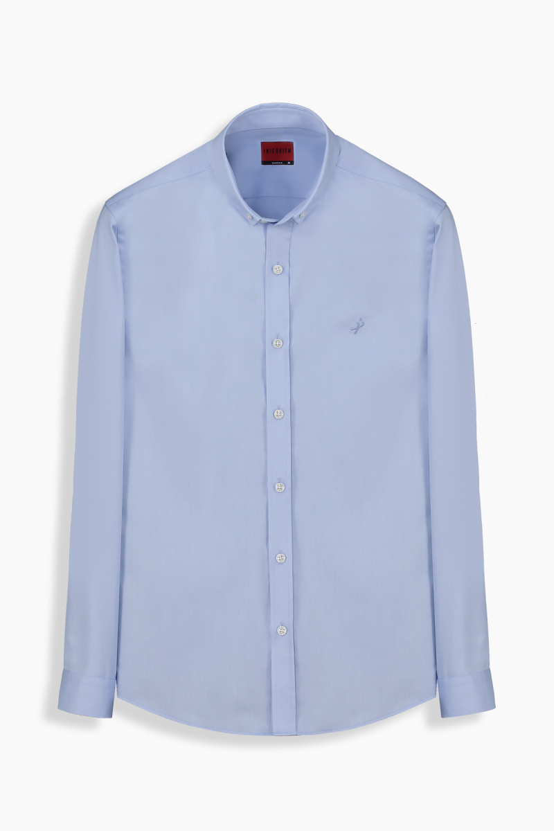 Goias Uzun Kol Koyu Mavi Gömlek - 1