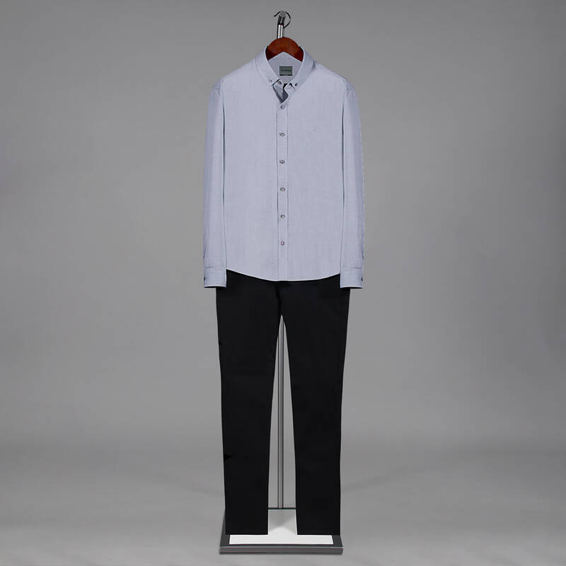 Goias Desenli Uzun Kol Lacivert Gömlek - 4