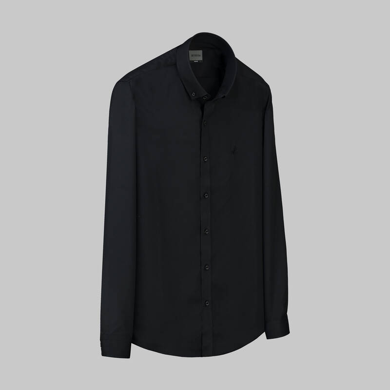 Goias Uzun Kol Siyah Gömlek - 1