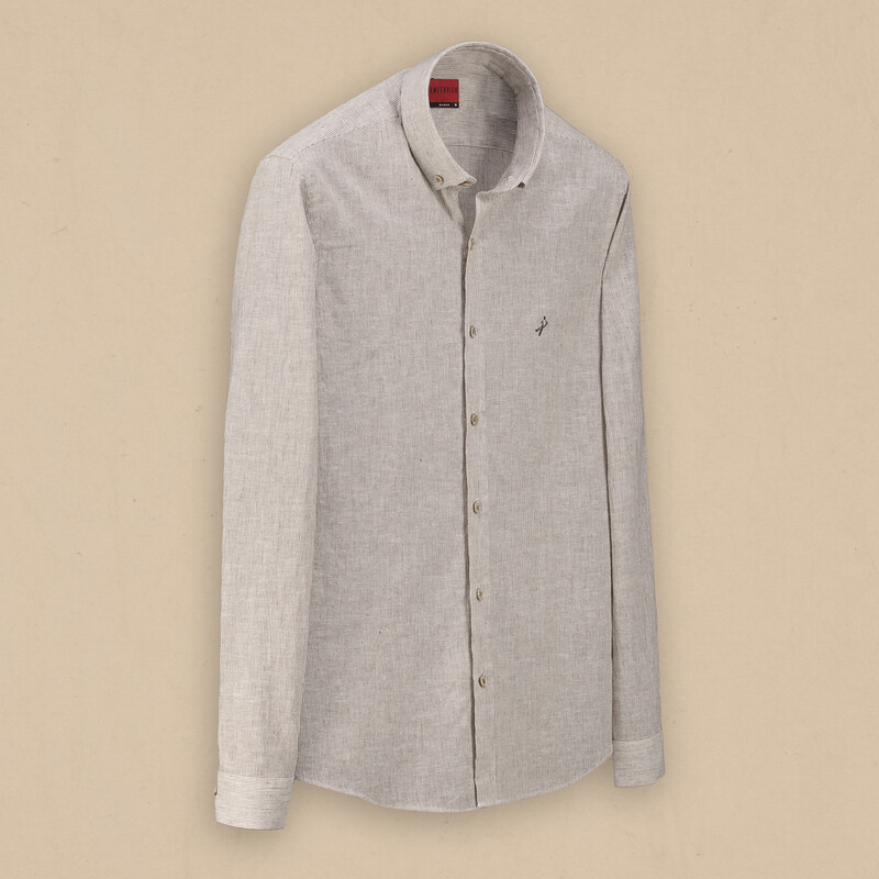 Goias Soho Uzun Kol Kahverengi Gömlek 