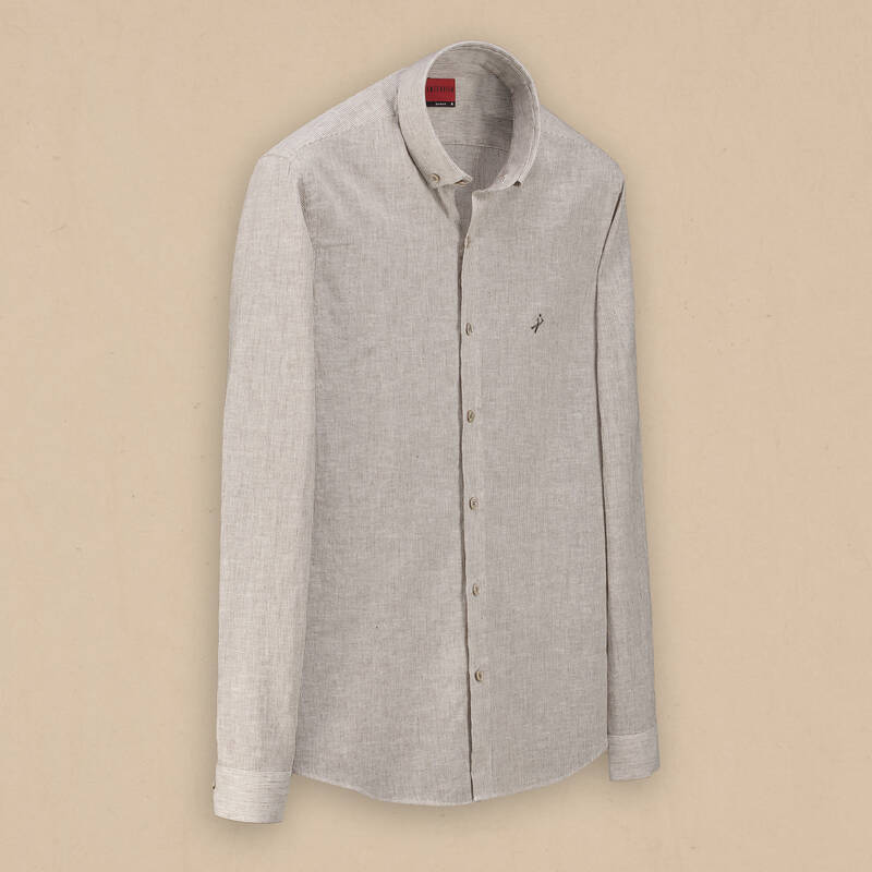 Goias Soho Uzun Kol Kahverengi Gömlek - 1