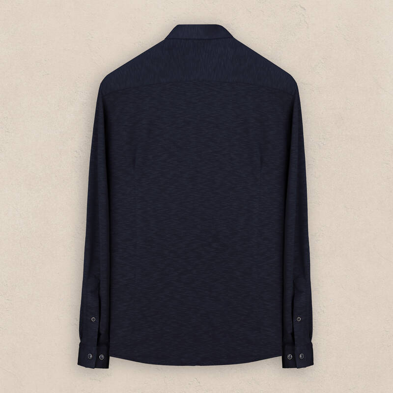 Goias Uzun Kol Soho Koyu Lacivert Gömlek - 2